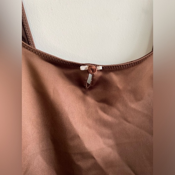 Zara Dresses | Satin Effect Slip Dress | Color: Brown Size S - Picture 4 of 9